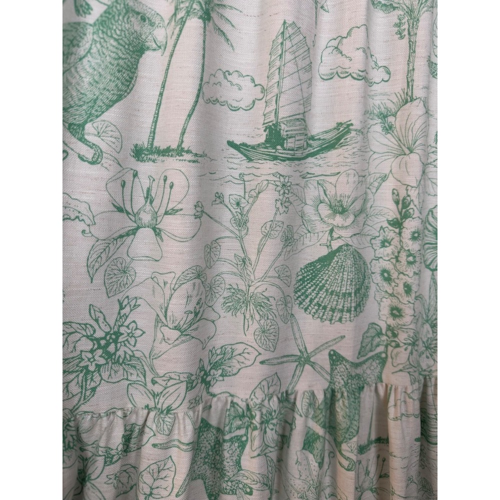 Jane and Delancey Pale Mint Botanical Collared Midi Dress - Picture 13 of 14